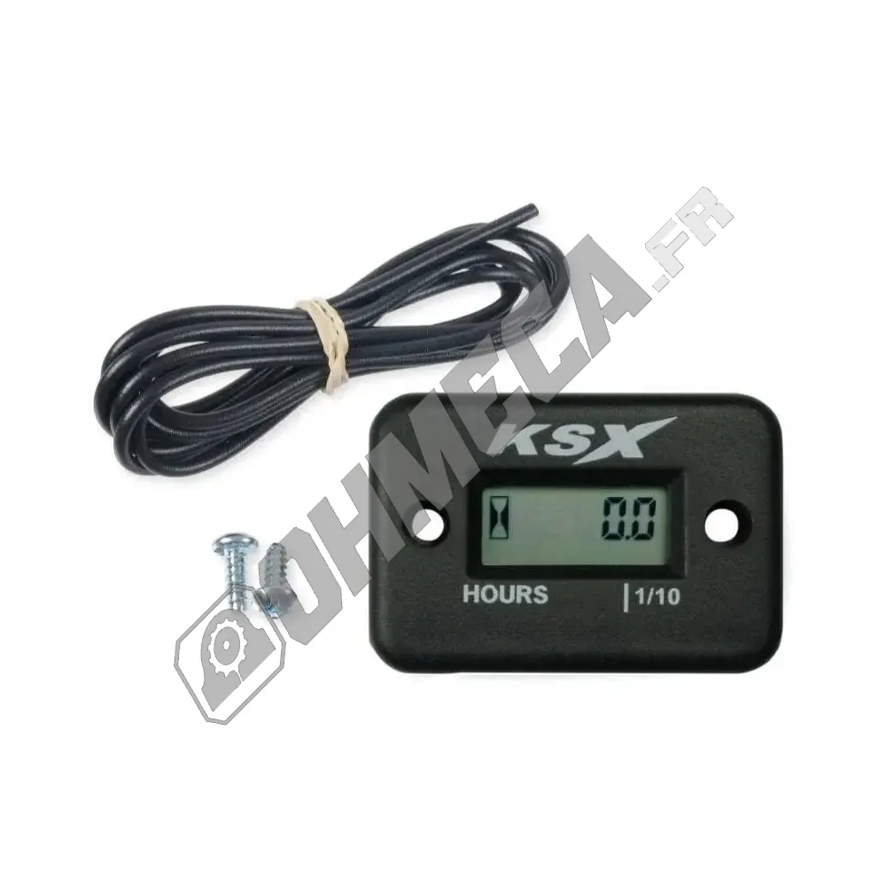 Compteur d'heures filaire noir