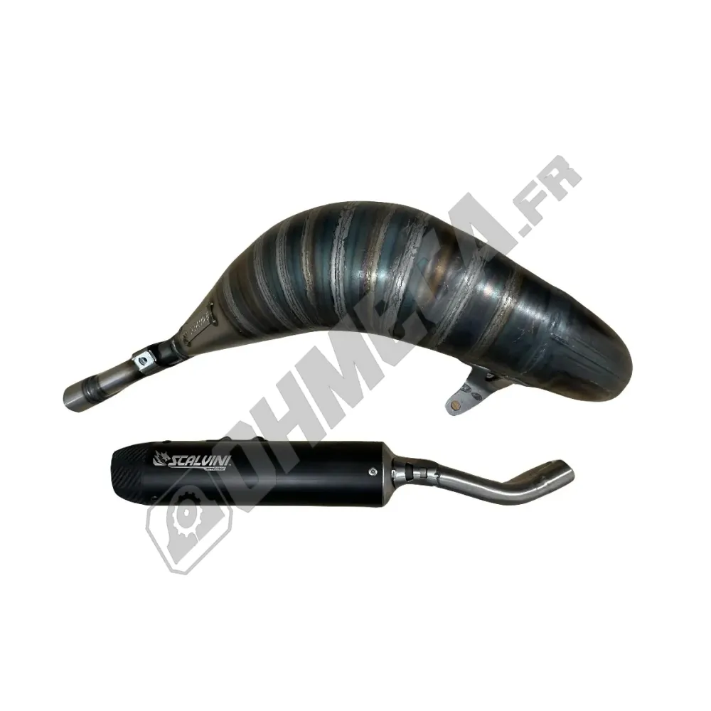 LIGNE D ECHAPPEMENT SCALVINI RACING CONE PIPE MX 125 ES ROULE SOUDE SWELD 2 STROKE EXHAUST RACE CORSE SCALVINI 125 TM MOTO