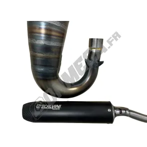 LIGNE D ECHAPPEMENT SCALVINI RACING CONE PIPE MX 125 ES ROULE SOUDE SWELD 2 STROKE EXHAUST RACE CORSE SCALVINI 125 TM MOTO