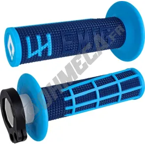 POIGNEES V2 EMIG 2,0 ODI LOCK-ON NAVY/CYAN GRIPS ODI EMIG 2.0 LOCKON
