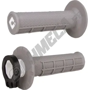 POIGNEES V2 MX SOFT ODI LOCK-ON WAFFLE GREY GRIPS1/2 WAFF MX