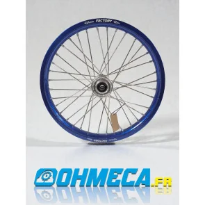 PAIRE DE ROUES TM MX EN 125 BLEU ET GRIS FACTORY WHEELS CERCLAGE WORKS FACTORY RIM