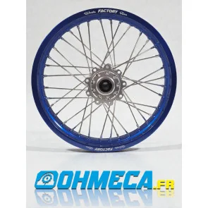 PAIRE DE ROUES TM MX EN 250 300 450 2T 4T BLEU ET GRIS FACTORY WHEELS CERCLAGE WORKS FACTORY RIM