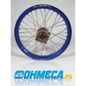 PAIRE DE ROUES TM MX EN 250 300 450 2T 4T BLEU ET GRIS FACTORY WHEELS CERCLAGE WORKS FACTORY RIM