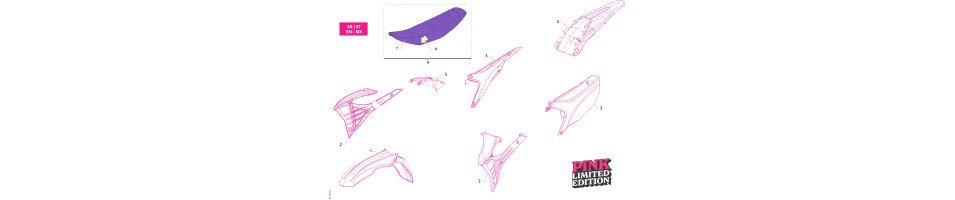 PLASTIQUES 4T ENDURO PINK 4T-EN-300-FI-ES 2025