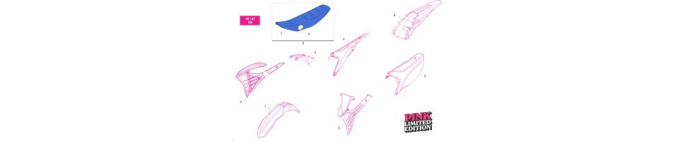 PLASTIQUES 4T SUPERMOTO PINK 4T-SMK-450-FI-ES 2025