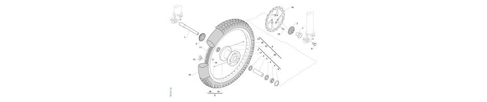 ROUE AVANT 2T-MX-125-FI-ES- 2026