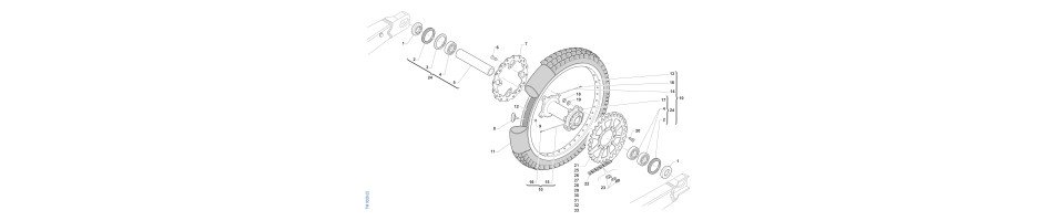 ROUE ARRIERE 2T-MX-300-ES- 2026