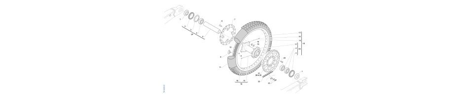 ROUE ARRIERE 4T-MX-450-FI-ES- 2026