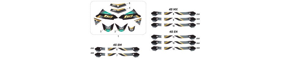 KIT ADHESIF BLACK 4T 4T-MX-450-FI-ES- 2026