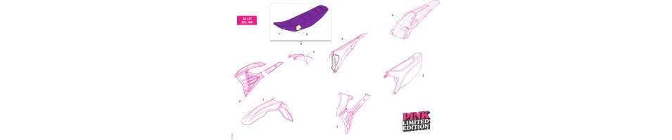 PLASTIQUES 2T ENDURO PINK2T-EN-250-FI-ES 2025
